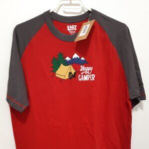 New Lazy One Unisex Happy Camper Tshirt Size L